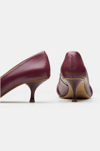 Shop_Oroh_Maroon Huddersfield Pearl Brooch Kitten Heels _Online_at_Aza_Fashions