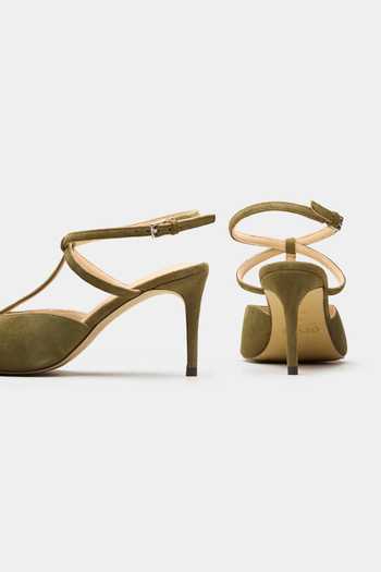 Shop Oroh Olive Green York Pointed Toe Stiletto Heels Online at Aza Fashions Shop_Oroh_Olive Green York Pointed Toe Stiletto Heels _Online_at_Aza_Fashions