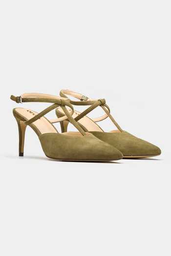Shop Oroh Olive Green York Pointed Toe Stiletto Heels at Aza Fashions Shop_Oroh_Olive Green York Pointed Toe Stiletto Heels _at_Aza_Fashions