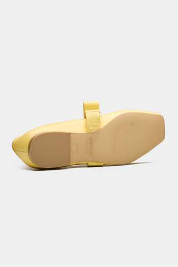Buy Oroh Yellow Maidstone Peep-toe Flat Ballerinas Online at Aza Fashions Buy_Oroh_Yellow Maidstone Peep-toe Flat Ballerinas _Online_at_Aza_Fashions