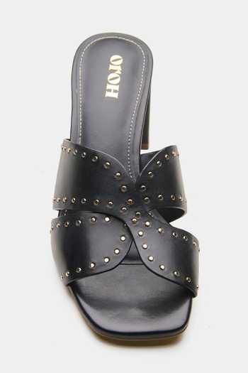 Oroh Chester X-shape Strapped Block Heels 