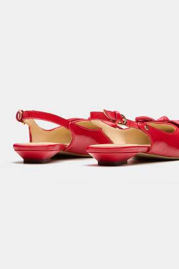 Shop Oroh Red Dione Pointed Toe Bow Pumps Online at Aza Fashions Shop_Oroh_Red Dione Pointed Toe Bow Pumps _Online_at_Aza_Fashions