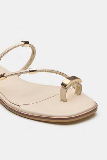Oroh Beige Stella Toe Ring Flats at Aza Fashions Oroh_Beige Stella Toe Ring Flats _at_Aza_Fashions