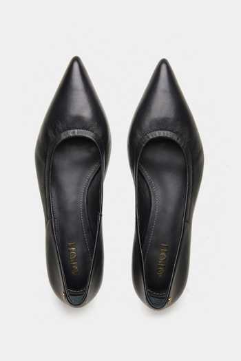 Oroh Pointed Toe Genuine Leather Ballerinas 