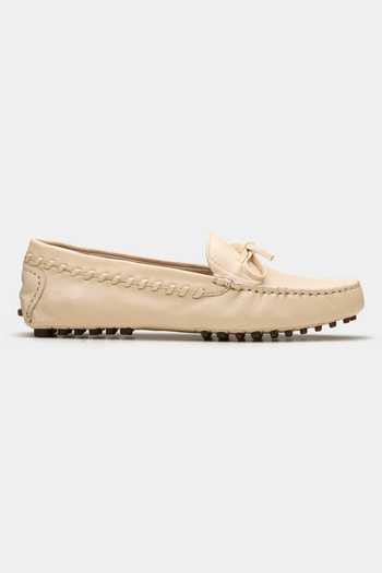 Oroh_Off White Vela Front Bow Loafers _Online_at_Aza_Fashions