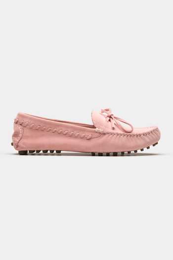 Oroh Pink Vela Front Bow Loafers Online at Aza Fashions Oroh_Pink Vela Front Bow Loafers _Online_at_Aza_Fashions