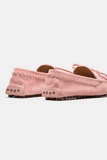 Buy Oroh Pink Vela Front Bow Loafers Online at Aza Fashions Buy_Oroh_Pink Vela Front Bow Loafers _Online_at_Aza_Fashions