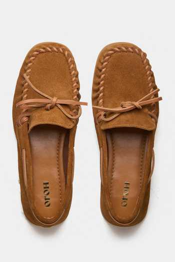 Oroh Spica Bow Top Moccasin Loafers 