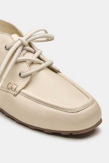 Oroh_Off White Zoe Lace Up Shoes _at_Aza_Fashions