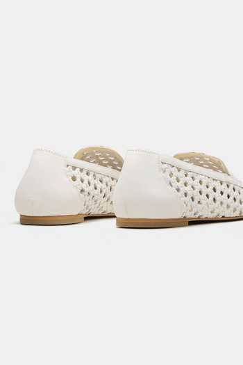 Buy Oroh White Seren Hand Woven Flat Ballerinas Online at Aza Fashions Buy_Oroh_White Seren Hand Woven Flat Ballerinas _Online_at_Aza_Fashions
