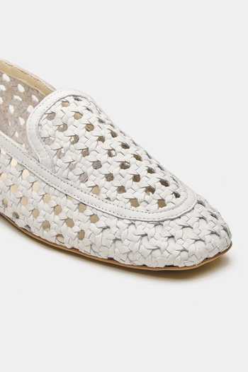 Oroh White Seren Hand Woven Flat Ballerinas at Aza Fashions Oroh_White Seren Hand Woven Flat Ballerinas _at_Aza_Fashions