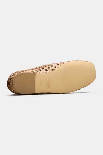 Oroh Brown Elaria Hand Woven Ballerina Mules Online at Aza Fashions Oroh_Brown Elaria Hand Woven Ballerina Mules _Online_at_Aza_Fashions