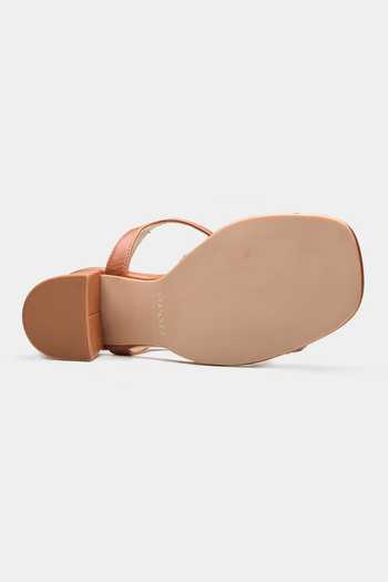 Oroh_Brown Celeste Basket Weave Strap Block Heels _Online_at_Aza_Fashions