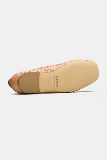 Oroh Beige Solene Hand Woven Ballerinas Online at Aza Fashions Oroh_Beige Solene Hand Woven Ballerinas _Online_at_Aza_Fashions
