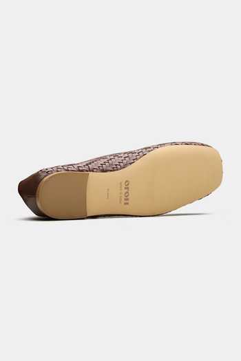 Oroh Brown Solene Hand Woven Ballerinas Online at Aza Fashions Oroh_Brown Solene Hand Woven Ballerinas _Online_at_Aza_Fashions
