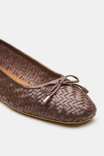Oroh Brown Solene Hand Woven Ballerinas at Aza Fashions Oroh_Brown Solene Hand Woven Ballerinas _at_Aza_Fashions