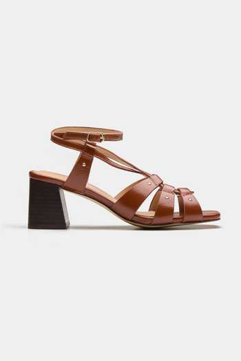 Oroh_Brown Calypso Strappy Block Heels _Online_at_Aza_Fashions