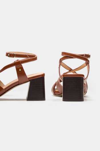 Shop_Oroh_Brown Calypso Strappy Block Heels _Online_at_Aza_Fashions