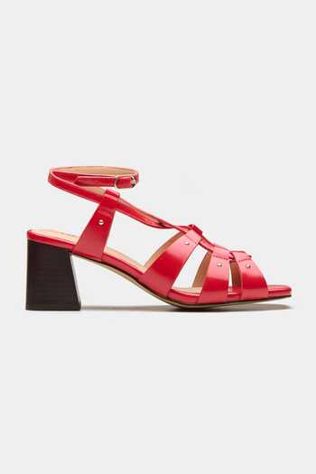 Buy Oroh Red Calypso Strappy Block Heels Online at Aza Fashions Buy_Oroh_Red Calypso Strappy Block Heels _Online_at_Aza_Fashions