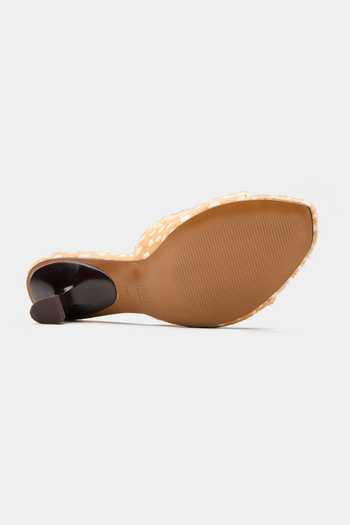 Buy_Oroh_Brown Lyra Hair-on Leather Kittel Heels _Online_at_Aza_Fashions