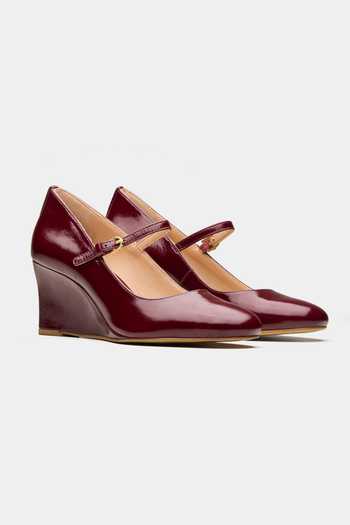 Oroh Ariel Patent Genuine Leather Wedges 