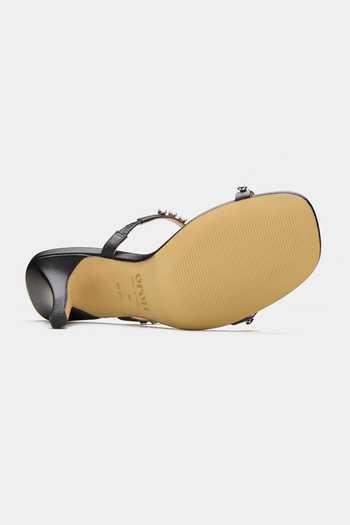 Buy_Oroh_Black Saiph Sparkly Dual Strap Heels _Online_at_Aza_Fashions