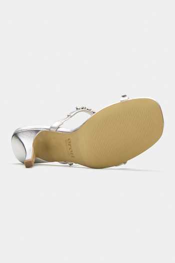 Buy_Oroh_Silver Saiph Sparkly Dual Strap Heels _Online_at_Aza_Fashions
