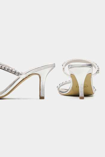 Shop_Oroh_Silver Saiph Sparkly Dual Strap Heels _Online_at_Aza_Fashions