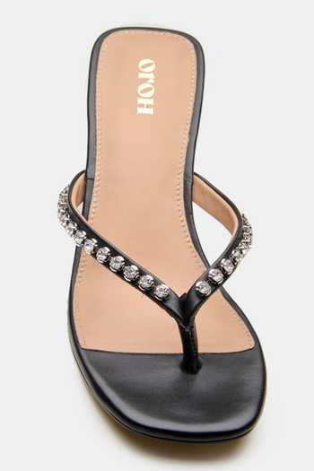 Oroh Triangular Crystal Embellished Heels 