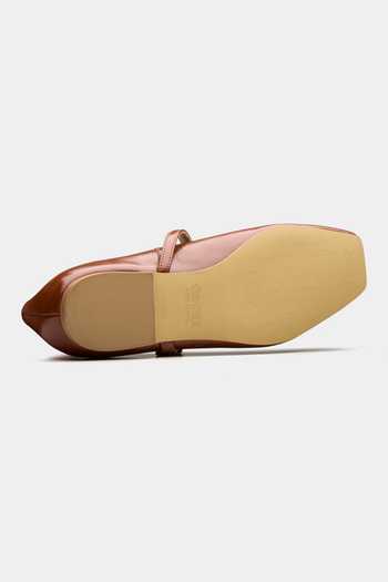 Oroh Tan Alnair Square Toe Ballerinas Online at Aza Fashions Oroh_Tan Alnair Square Toe Ballerinas _Online_at_Aza_Fashions