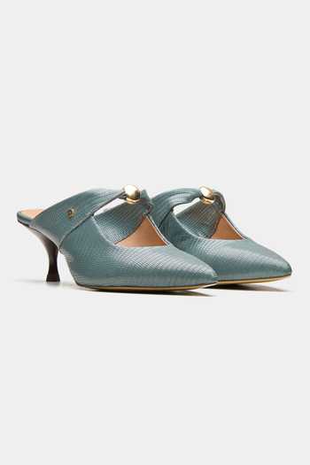 Oroh Messier Textured Mid Heel Pump Mules 