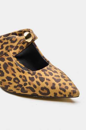 Oroh_Multi Color Messier Leopard Print Mid Heel Pump Mules _at_Aza_Fashions