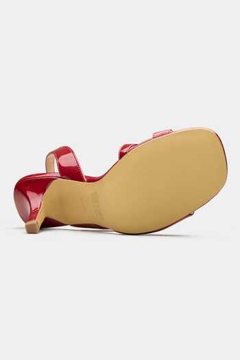 Buy_Oroh_Red Cygnus Multi Strap Heels _Online_at_Aza_Fashions