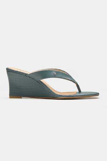 Buy_Oroh_Green Cassia V-strap Wedges _Online_at_Aza_Fashions