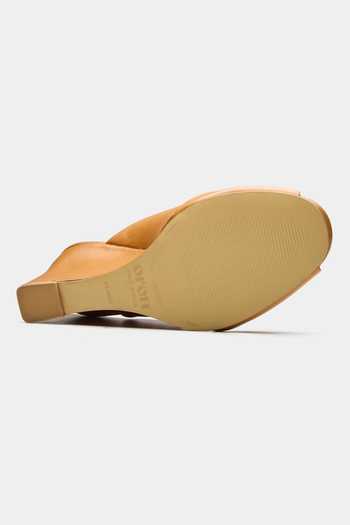 Oroh_Brown Auriga Overlapping Strap Wedges _Online_at_Aza_Fashions