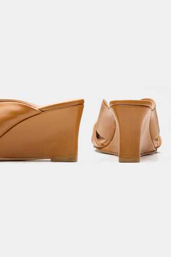 Shop_Oroh_Brown Auriga Overlapping Strap Wedges _Online_at_Aza_Fashions