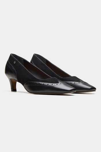 Oroh Aster Perforated Leather Kitten Heels 