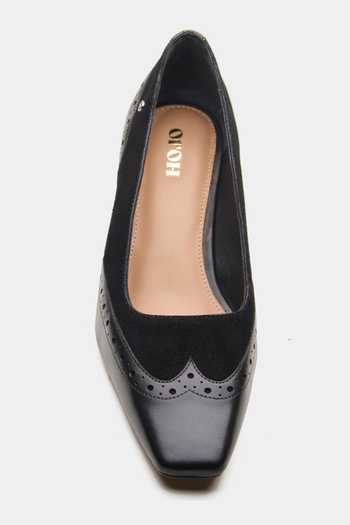 Oroh Aster Perforated Leather Kitten Heels 