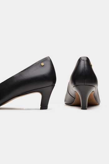 Shop_Oroh_Black Halo Metal Trim Kitten Heels _Online_at_Aza_Fashions