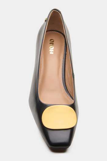 Oroh Halo Metal Trim Kitten Heels 