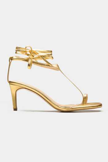 Oroh_Gold Europa Lace Up Pencil Heels _Online_at_Aza_Fashions