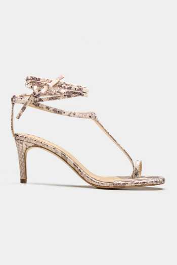 Oroh_Multi Color Europa Snake Print Lace Up Pencil Heels _Online_at_Aza_Fashions