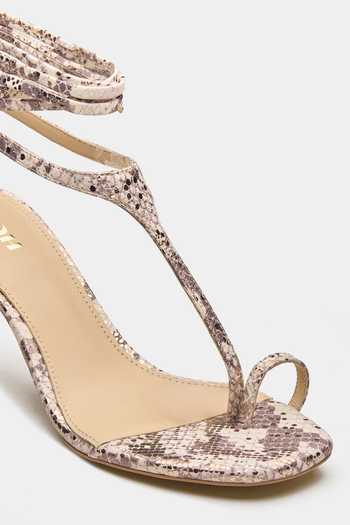 Oroh_Multi Color Europa Snake Print Lace Up Pencil Heels _at_Aza_Fashions