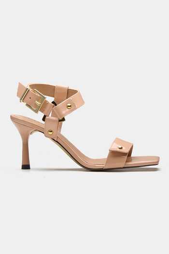 Oroh Pink Aquila Square Toe Heels Online at Aza Fashions Oroh_Pink Aquila Square Toe Heels _Online_at_Aza_Fashions