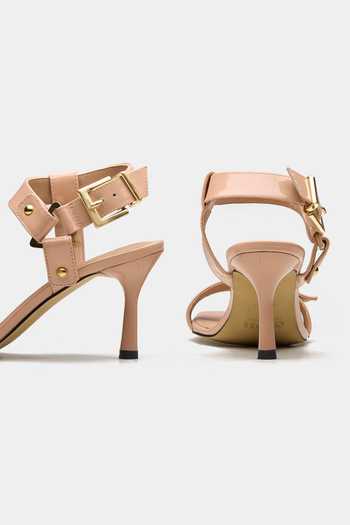 Shop Oroh Pink Aquila Square Toe Heels Online at Aza Fashions Shop_Oroh_Pink Aquila Square Toe Heels _Online_at_Aza_Fashions