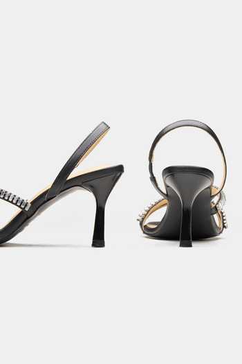 Shop_Oroh_Black Titania Rhinestone Embellished Heels _Online_at_Aza_Fashions