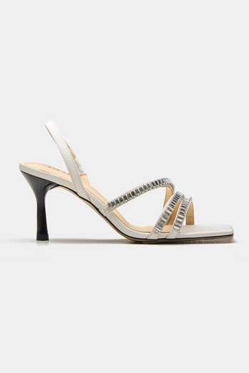 Oroh_White Titania Rhinestone Embellished Heels _Online_at_Aza_Fashions