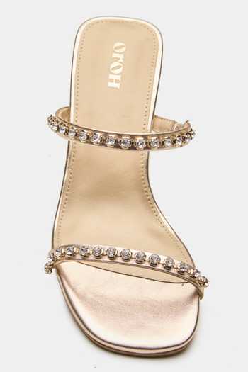 Oroh Saiph Sparkly Dual Strap Heels 