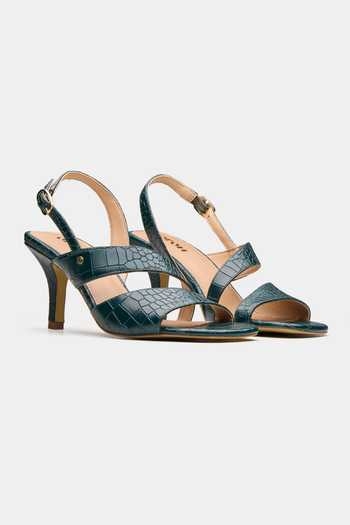 Oroh Cygnus Croc Textured Multi Strap Heels 