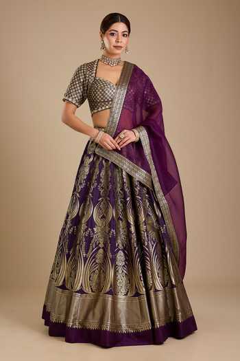Neha Khullar Banarasi Silk Lehenga Set 
